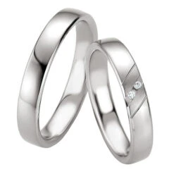 Alliance Argent Diamant Large De 4 Mm Cléa - 08085 -Accessoires De Mode ori alliance argent diamant large de 4 mm clea 08085 14681 21452