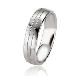 Accessoires De Mode 25 Alliance Argent Large De 5 Mm Emmanuelle - 08070