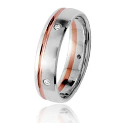 Alliance Deux Ors Et Diamants - 5 Mm En 2 Ors Et Diamants 5 Mm 6 Chloé - 007B50D