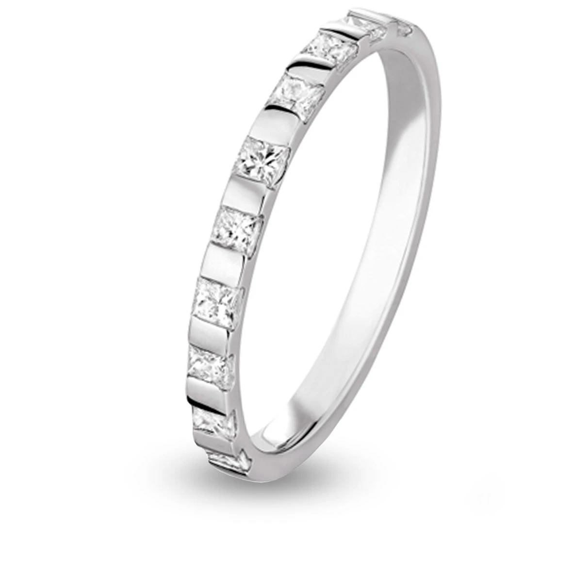 Alliance Diamant Princesse. Or Jaune - 0.4 Ct - Rolianne - 13070040G 3 Alliance Diamant Princesse. Or Jaune - 0.4 Ct - Rolianne - 13070040G