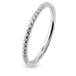 Alliance Diamants Serti Barrette 0.15 Ct En Or Blanc 1.2 Mm - - Thyda