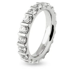 Alliance Diamants Tour Complet Barrette 2.5 Ct En Or Jaune - - Azaly