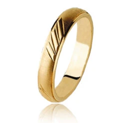 Alliance En Or 9 Carats En Or Jaune Large De 2.5 Mm-Maryane- 1211-9ct