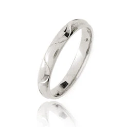 Alliance Fantaisie Or Blanc En Or Blanc 3 Mm Lise - 028G30