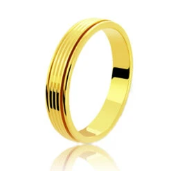 Alliance Frene En Or Jaune 4.5 Mm - Lara - FRENE-2