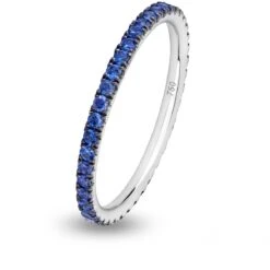 Alliance Saphir Bleu Verifine Or Blanc Georgia - R07