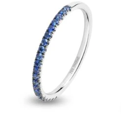 Alliance Saphirs Bleus Verifine Or Blanc Eugénie - RH07