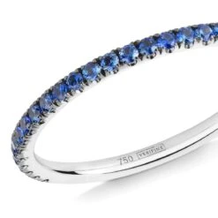 Alliance Saphirs Bleus Verifine Or Blanc Eugénie - RH07 -Accessoires De Mode ori alliance saphirs bleus verifine or blanc eugenie rh07 32168 39046