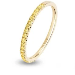 Alliance Saphirs Jaunes Verifine Or Jaune Hina - RH14