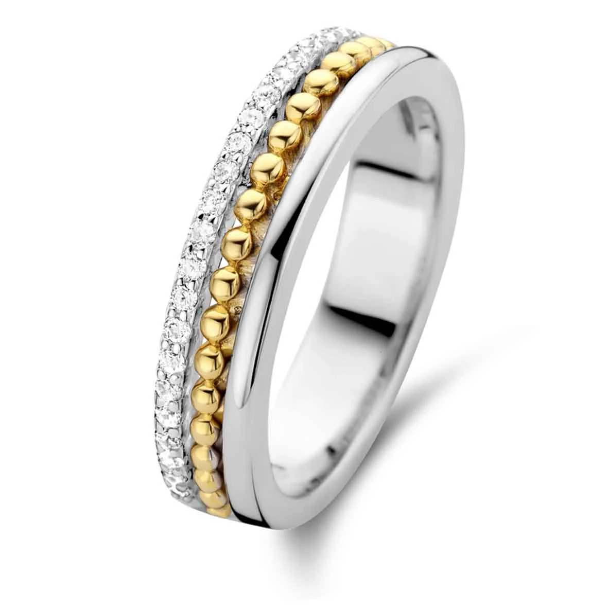 Bague Argent Bicolore Sertie De Zirconium - Naiomy Silver - Femme - Rosie - B2D54 3 Bague Argent Bicolore Sertie De Zirconium - Naiomy Silver - Femme - Rosie - B2D54