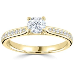 Domino Bague De Fiançailles Accompagnée Corail 0.25 Ct - R1-2290