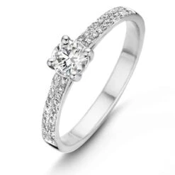 Bague Diamant Accompagnée B*Diamond 0.33 Carat En Or Blanc - 91CJ45A-