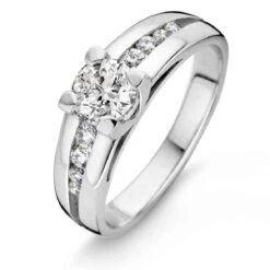 Bague Diamant Accompagnée B*Diamond 0.70 Carat En Or Blanc - 91CK58A-