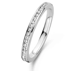 Bague Ischia Basics, Diamants Sur Or Blanc-91DG15A
