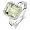 Bague One More Prasiolite Et Diamants Sur Or Blanc 0.21 Ct - Etna 064513YA -Accessoires De Mode ori bague one more prasiolite et diamants sur or blanc 0 21 ct etna 064513ya 40615