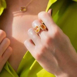 Bague One More Prasiolite Et Diamants Sur Or Blanc 0.21 Ct - Etna 064513YA -Accessoires De Mode ori bague one more prasiolite et diamants sur or blanc 0 21 ct etna 064513ya 40615 64863