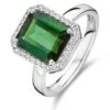 Bague One More Tourmaline Verte Et Diamants Sur Or Blanc 0.21 Ct - Etna 064513QA -Accessoires De Mode ori bague one more tourmaline verte et diamants sur or blanc 0 21 ct etna 064513qa 40616