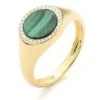 Bague Pierre Fine Malachite En Or Jaune Kenza -Accessoires De Mode ori bague pierre fine malachite en or jaune kenza 40114
