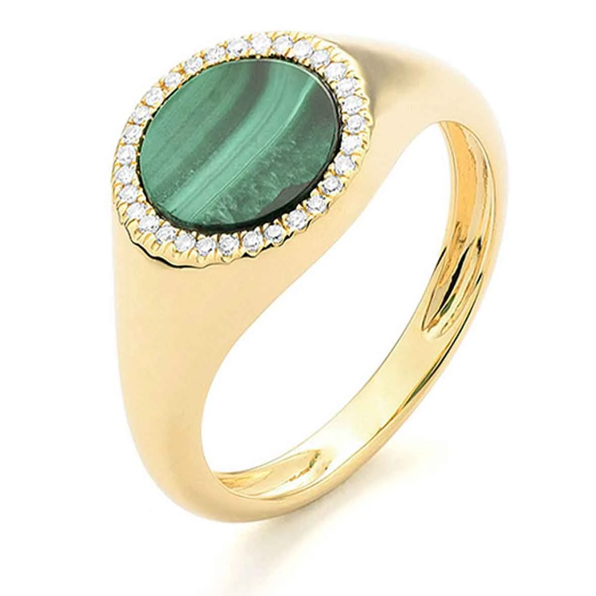 Bague Pierre Fine Malachite En Or Jaune Kenza 3 Bague Pierre Fine Malachite En Or Jaune Kenza