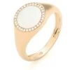 Bague Pierre Fine Nacre Blanche En Or Jaune Katsu -Accessoires De Mode ori bague pierre fine nacre blanche en or jaune katsu 40117
