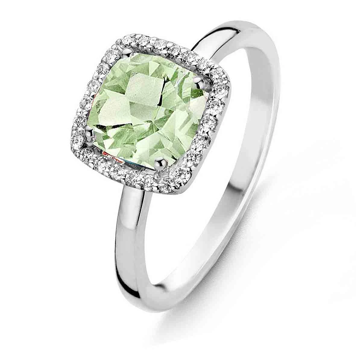 Bague Prasiolite Et Diamants One More - Etna 0.1 Ct - Etna 050452YA 3 Bague Prasiolite Et Diamants One More - Etna 0.1 Ct - Etna 050452YA