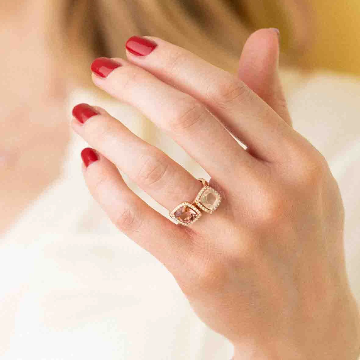 Bague Prasiolite Et Diamants One More - Etna 0.1 Ct - Etna 050452YA 5 Bague Prasiolite Et Diamants One More - Etna 0.1 Ct - Etna 050452YA – Image 3