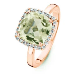 Bague Prasiolite Et Diamants One More - Etna 0.22 Ct - Etna 053983YA