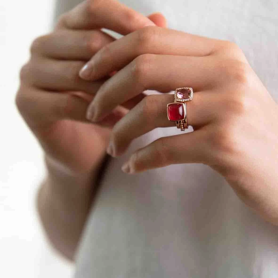 Bague Quartz Sur Obsidienne Arc En Ciel One More - Pantelleria - Pantelleria 051576L1 5 Bague Quartz Sur Obsidienne Arc En Ciel One More - Pantelleria - Pantelleria 051576L1 – Image 3