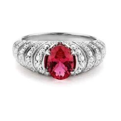 Bague Rubelite Et Diamants Diamant Or 18 Ct - 750/1000 - Coralyne - RD939 -Accessoires De Mode ori bague rubelite et diamants diamant or 18 ct 750 1000 coralyne rd939 39961 54594