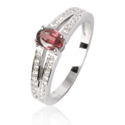 Bague Rubis Diamant Or 18 Ct - 750/1000 - Armonie - 12535 RU
