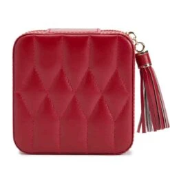 Boîte à Bijoux De Voyage Wolf 1834 - Caroline - Rouge - 329972