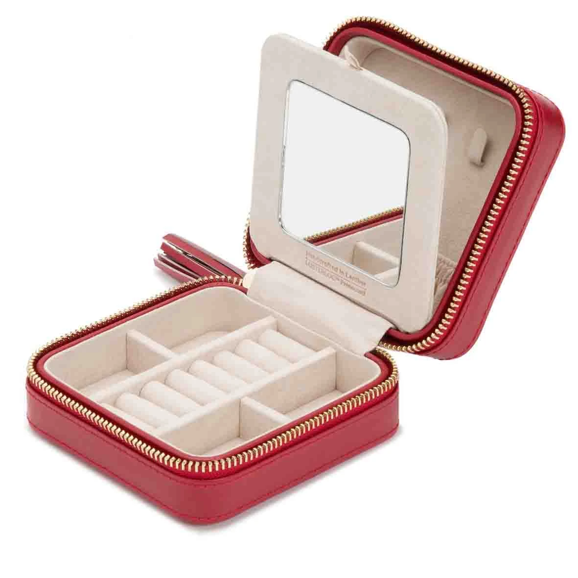 Boîte à Bijoux De Voyage Wolf 1834 - Caroline - Rouge - 329972 4 Boîte à Bijoux De Voyage Wolf 1834 - Caroline - Rouge - 329972 – Image 2