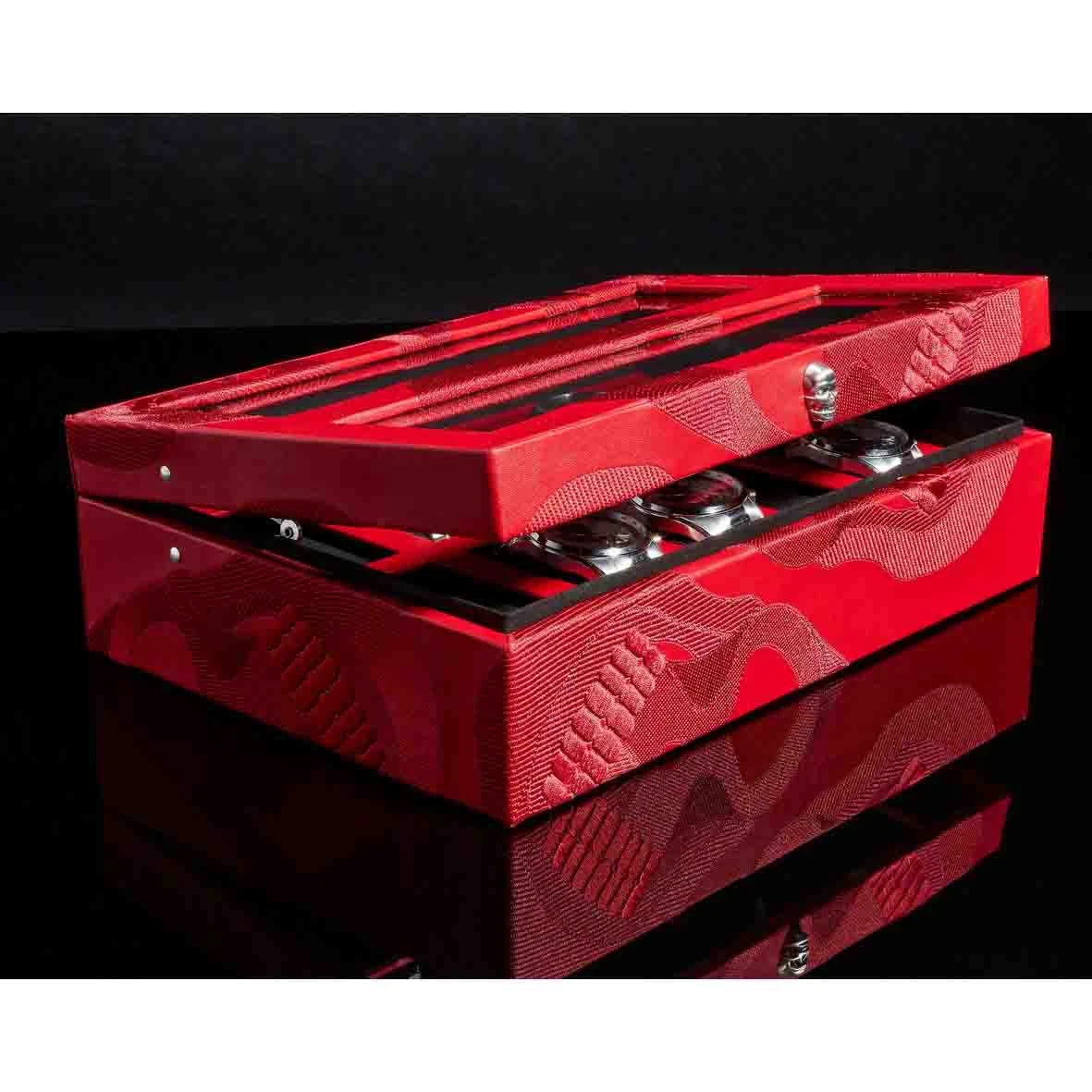 Boite Montre Wolf 1834 - Memento Mori 10-Piece Watch Box- Rouge - 493572 7 Boite Montre Wolf 1834 - Memento Mori 10-Piece Watch Box- Rouge - 493572 – Image 5