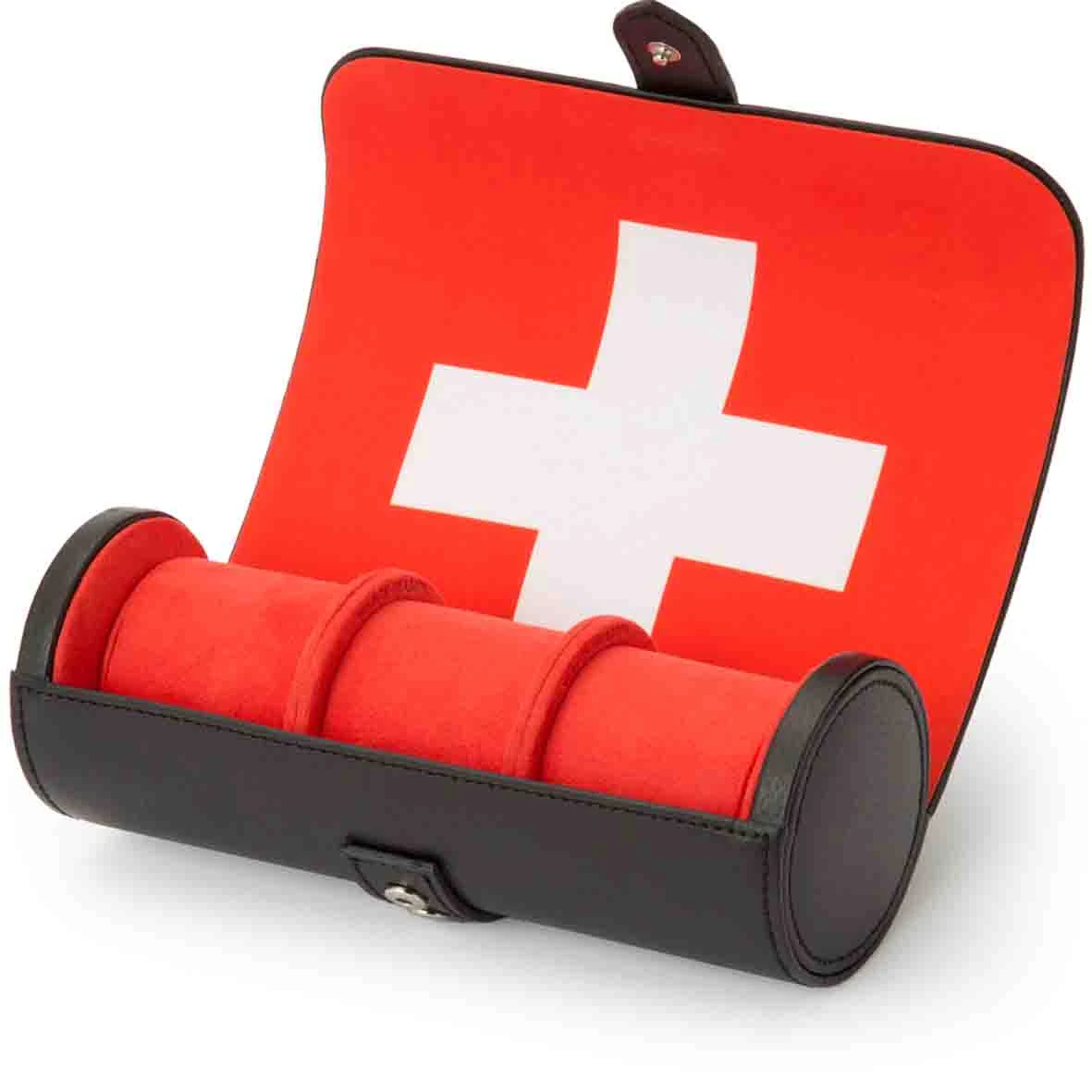 Boite Montre Wolf 1834 - Navigator Triple Watch Roll -Swiss Flag - 470804 3 Boite Montre Wolf 1834 - Navigator Triple Watch Roll -Swiss Flag - 470804