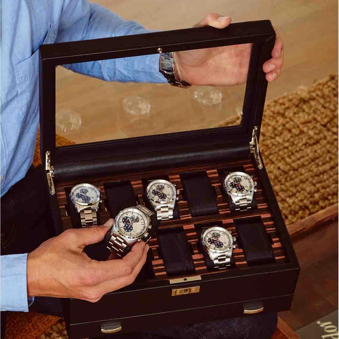 Boite Montre Wolf 1834 - Roadster 8 Piece Watch Box - Noir - 477456 6 Boite Montre Wolf 1834 - Roadster 8 Piece Watch Box - Noir - 477456 – Image 4