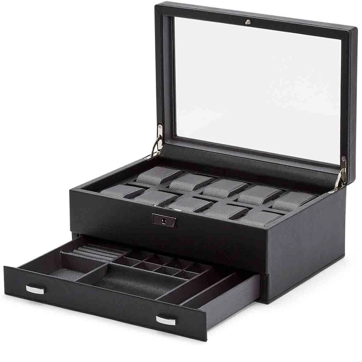Boîte Montre Wolf 1834 - Viceroy 10 Pcs Watch Box W/ Drawer - 466202 3 Boîte Montre Wolf 1834 - Viceroy 10 Pcs Watch Box W/ Drawer - 466202