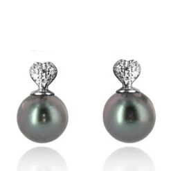 Boucle Perle De Tahiti - 7-8 Mm-Hannah- B11531