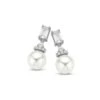 Boucles D'oreilles Argent Perle Serties De Zirconium - Naiomy Silver - Femme - Thyda - B9C03 -Accessoires De Mode ori boucles d oreilles argent perle serties de zirconium naiomy silver femme thyda b9c03 47482