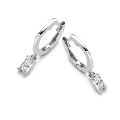 Boucles D'oreilles Argent Serties De Zirconium - Naiomy Silver - Femme - Vaihinina - B0V05
