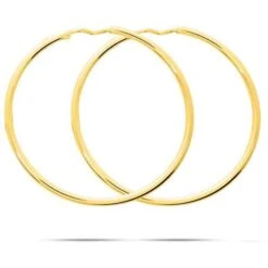 Boucles D'oreilles Créoles Système Vector 60 Mm - Fil 1.5 Mm - Axelle - 9007.60