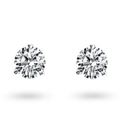 Boucles D'oreilles Diamants Sertie 3 Griffes Système Alpa 0.6 Ct Et Or 18 Ct - 750/1000 Éléonore - E2583FMPWA602