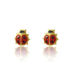 Boucles D'oreilles Or Coccinelle Or Jaune Infinie - 650090