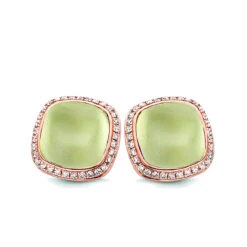 Boucles D'oreilles Préhnite Sur Nacre - Amiata 053370QA