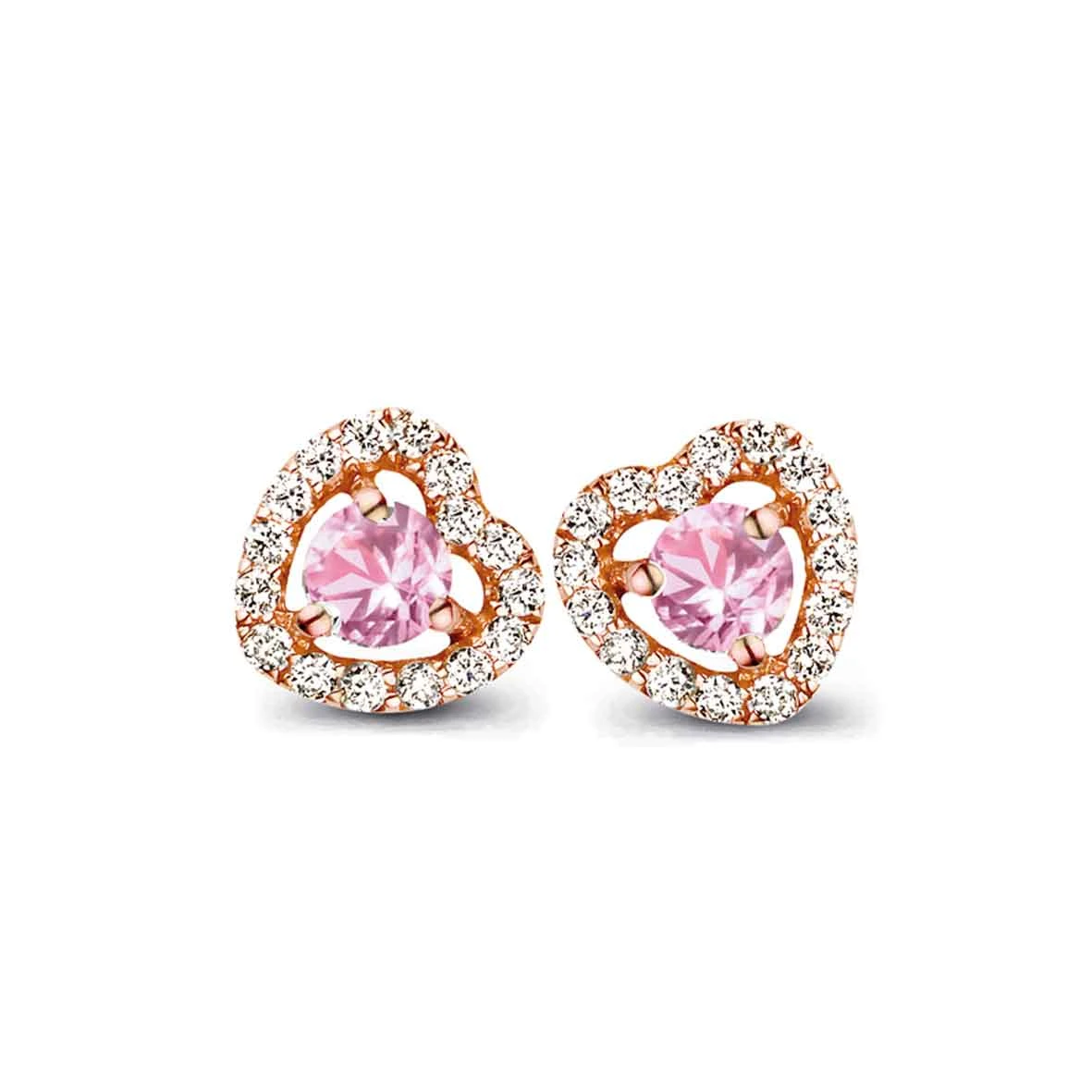 Boucles D'oreilles Saphir Rose Et Diamants One More - Salina 051385XA 3 Boucles D'oreilles Saphir Rose Et Diamants One More - Salina 051385XA