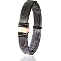 Bracelet Albanu Poils D'éléphant Fermoir PVD Et Or En Poils D'éléphant Or Acier 0.7g - Sandrine - 701NELORrose