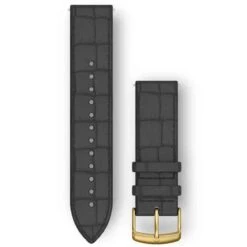 Bracelet Cuir Gaufré Noir - 20mm - Garmin - 010-12691-0C