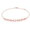 Bracelet Diamants 0.04 Ct G-VS En Or Rose - Infinie - B3244 -Accessoires De Mode ori bracelet diamants 0 04 ct g vs en or rose infinie b3244 40094