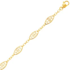Bracelet En Or Maille Filigranes 6mm - 3.35g Anthea - 984-B