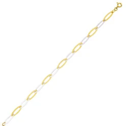 Bracelet Fantaisie 2 Ors 9 Carats Maille Ovale - 2.6g Geneva- 612041 -Accessoires De Mode ori bracelet fantaisie 2 ors 9 carats maille ovale 2 6g geneva 612041 23036 29281