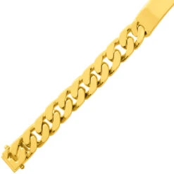 Bracelet Identité Homme Or Jaune 7mm - 37.35g -Accessoires De Mode ori bracelet identite homme or jaune 7mm 37 35g 24705 29829